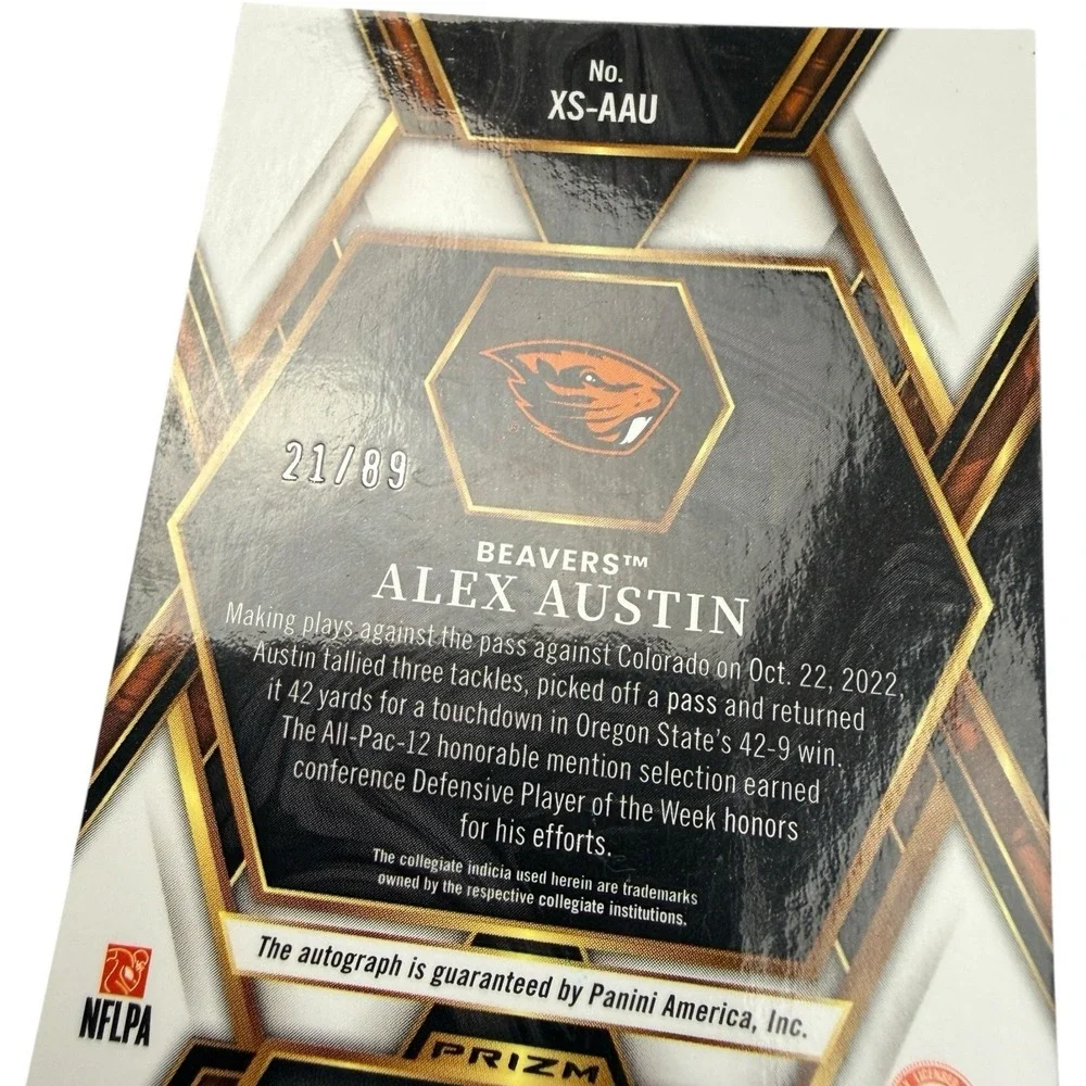 2023 Select Draft Picks X-Factor‎ Signatures Auto #XS-AAU Alex Austin Bills /89